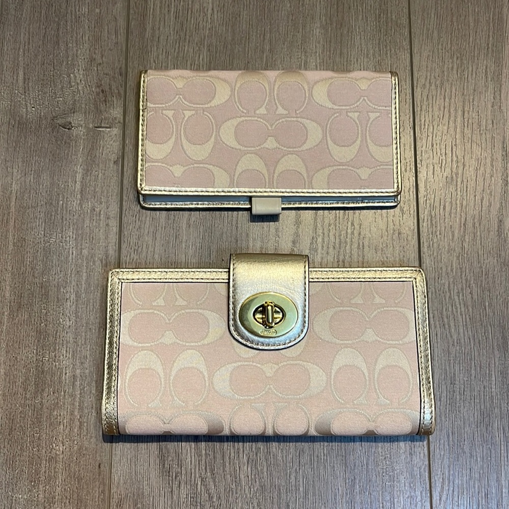 Pink Coach Wallet/Checkbook holder